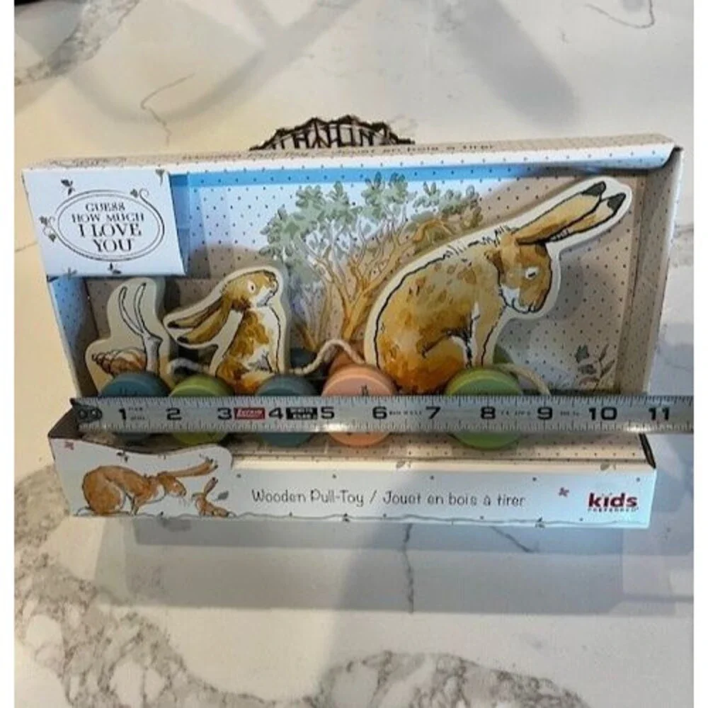 Guess How Much I Love You Wood Bunny Pull Toy Gift for Babies & Toddlers NIB